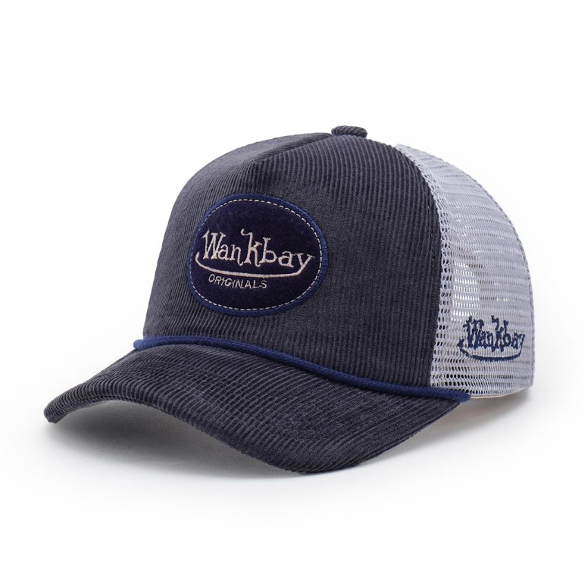 Wankbay Trucker Hat distro Corduroy Unisex Porpoise Blue