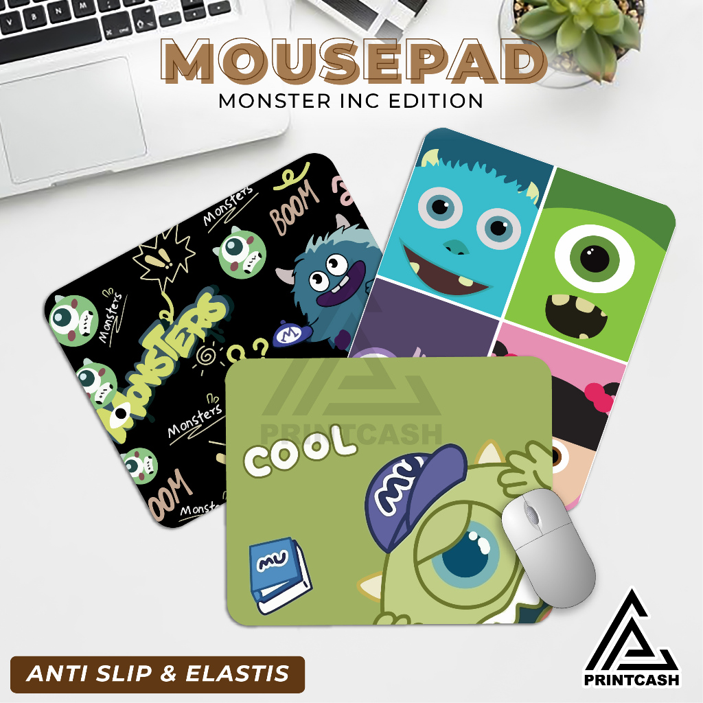 Monsters Inc Mousepad - แผ่นรองเมาส์ Monster Inc Boo Motif น่ารัก - แผ่นรองเมาส์กันลื่นขนาดใหญ่ MIN