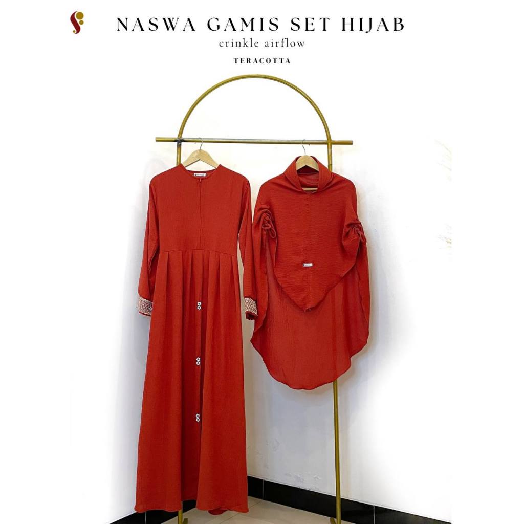- SYARI SET - NASWA GAMIS SET HIJAB SIMPLE PLAIN ELEGANT