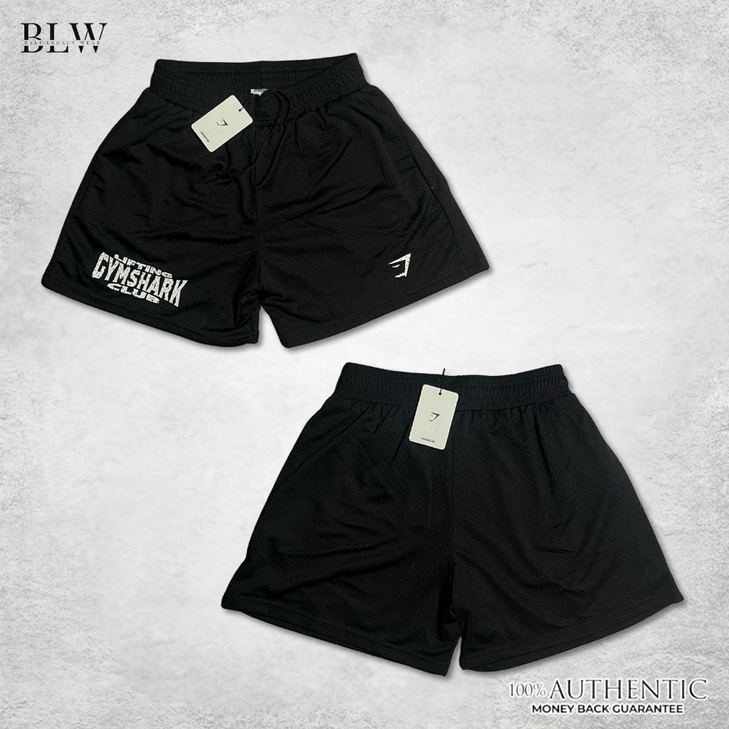 Gymsh*rk Lifting Club Short Pants สีดํา | กางเกงยิมผู้ชายพรีเมี่ยมดั้งเดิม GC-02