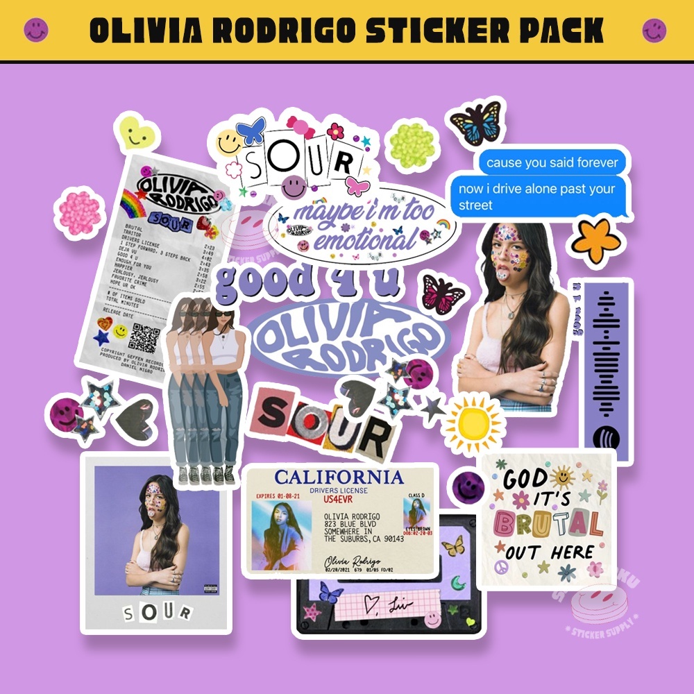 OLIVIA RODRIGO สติ๊กเกอร์แพ็ค 24 ชิ้น | สติ๊กเกอร์ไวนิล Olivia rodrigo