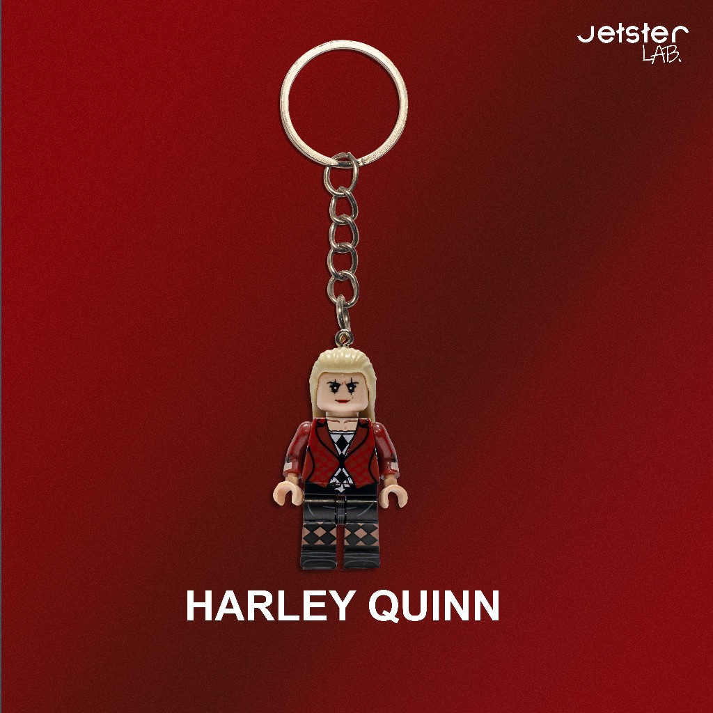 GANTUNGAN Jetster Lab พวงกุญแจ Harley Quinn DC พวงกุญแจรูป