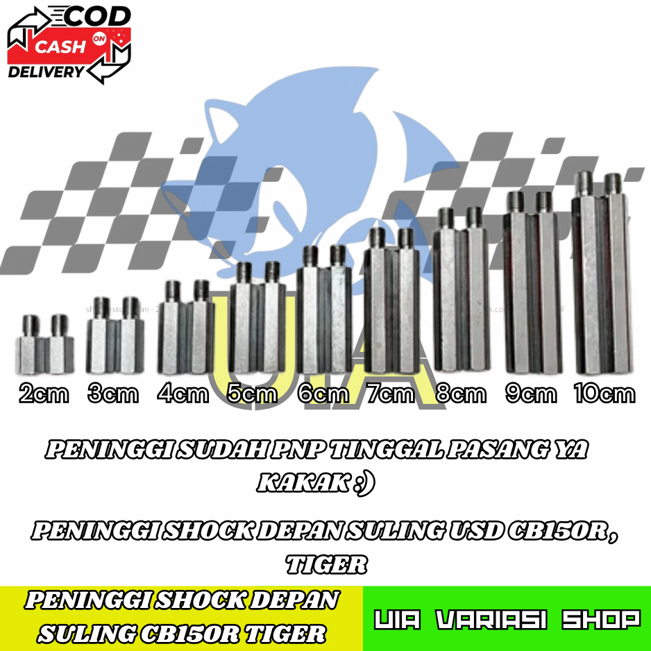 Cb150R โช๊คหน้า Heightener Tiger Flute Front Shock Heightener One Set