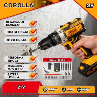 COROLLA Speed Mesin Bor Baterai – Cordless Drill Bor Cas, Bisa untuk Kayu/Beton/Logam/Tembok – Termurah/Bor Cordless/Bor Tangan/12V