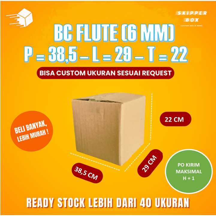 P 38.5 x W 29 x H 22 CM THICK การ์ดบอร์ดผนังคู่ JUMBO PACKING CARDBOARD กล่องใหม่ MOVING