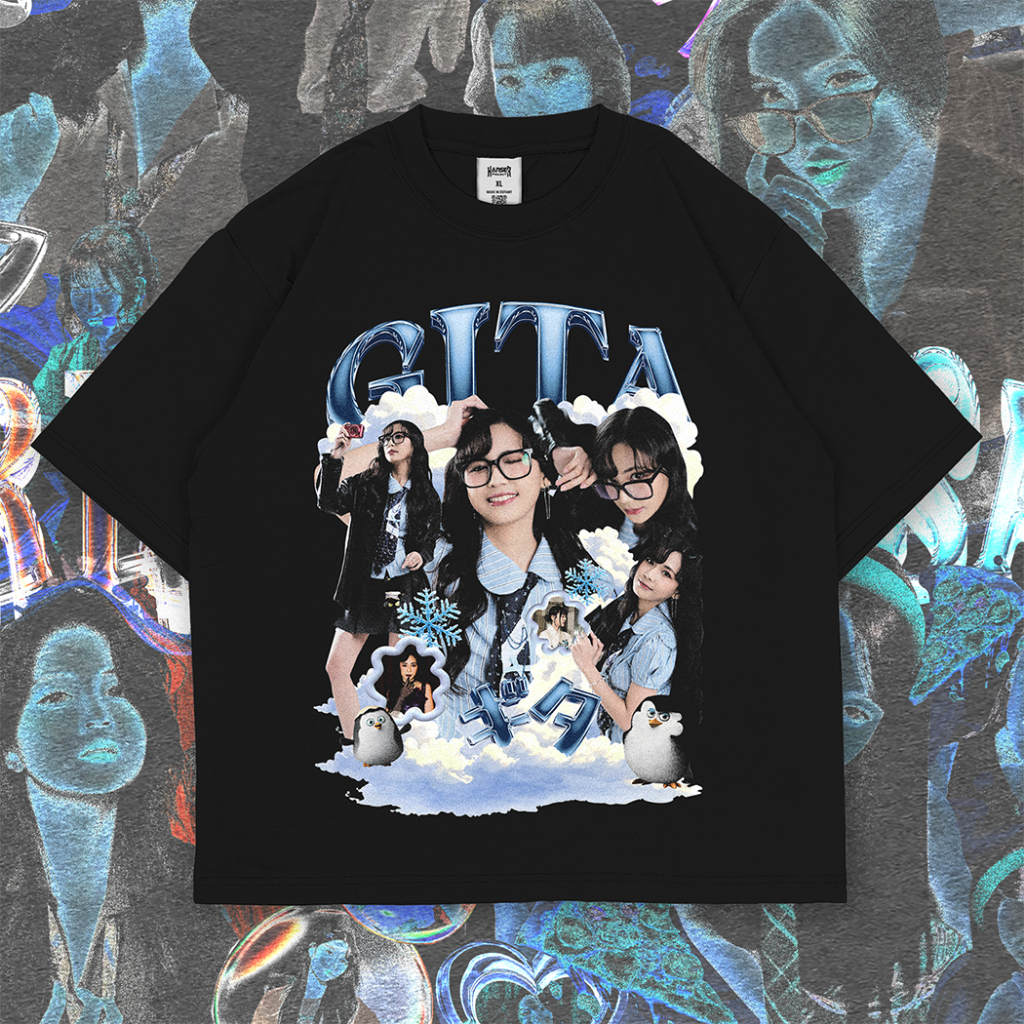 GITA JKT48 Heritage Member Series เสื้อยืด Boxy ขนาดใหญ่
