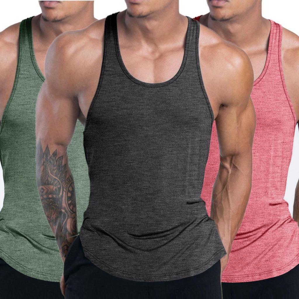 ชุดออกกําลังกายสําหรับผู้ชาย SINGLET FITNESS TANKTOP SPORT WEAR