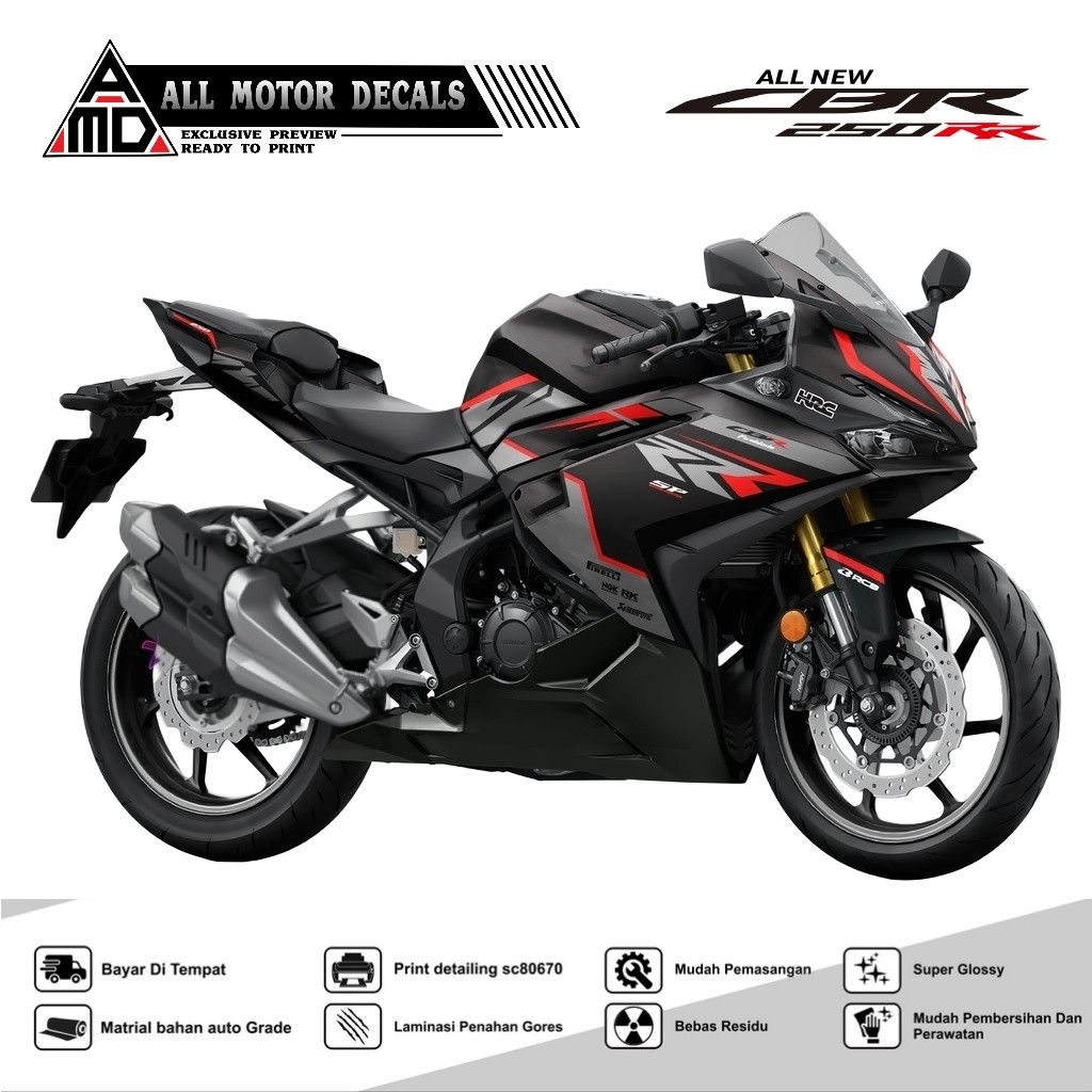 Striping Cbr 250RR New Livery FIREBLADE / สติ๊กเกอร์ Cbr 250 rr ใหม่ 2023, 2024, 2025