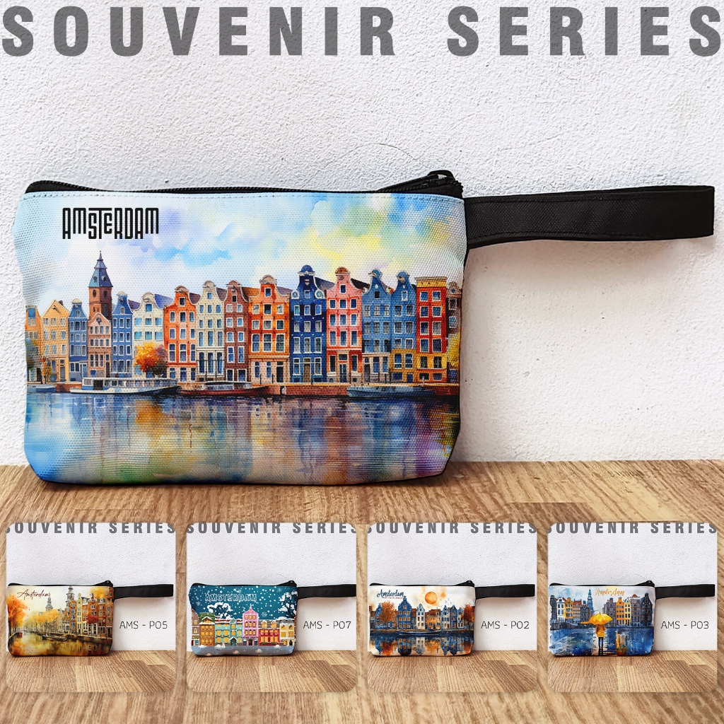 Amsterdam ของที่ระลึก Pouch Wallet Amsterdam Dutch ของที่ระลึก
