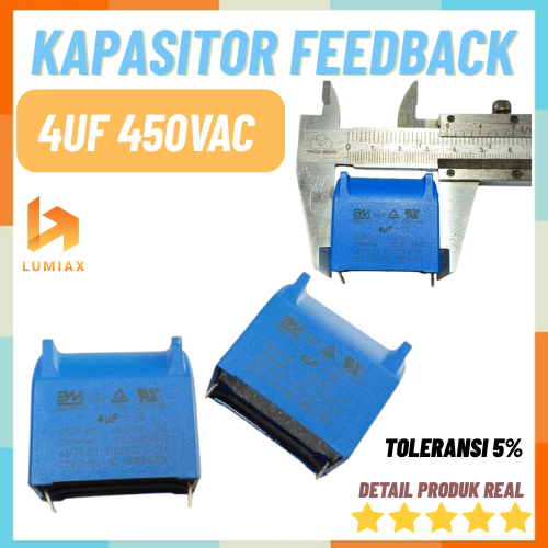 ตัวเก็บประจุนิรภัย CBB61 450VAC 4UF 405 4uf รหัส 405 อัตรา 450 vac