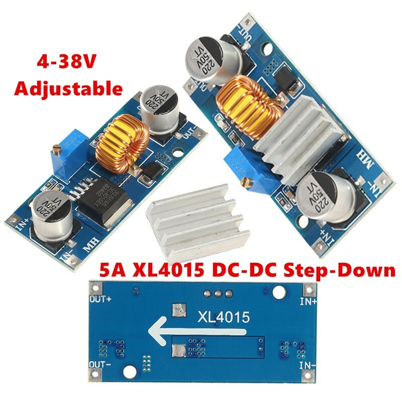 XL4015 5A DC-DC ขั้นตอนลงโมดูลจ่ายไฟแบบปรับได้ Buck Converter