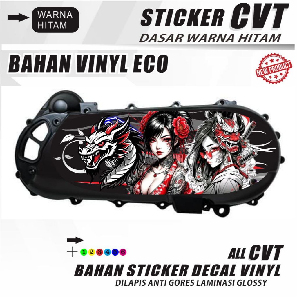 CVT VARIATION STICKERS / CVY BAK STRIPING VINYL MATERIAL COOL MOTIF ตัวแปร OF POLETS