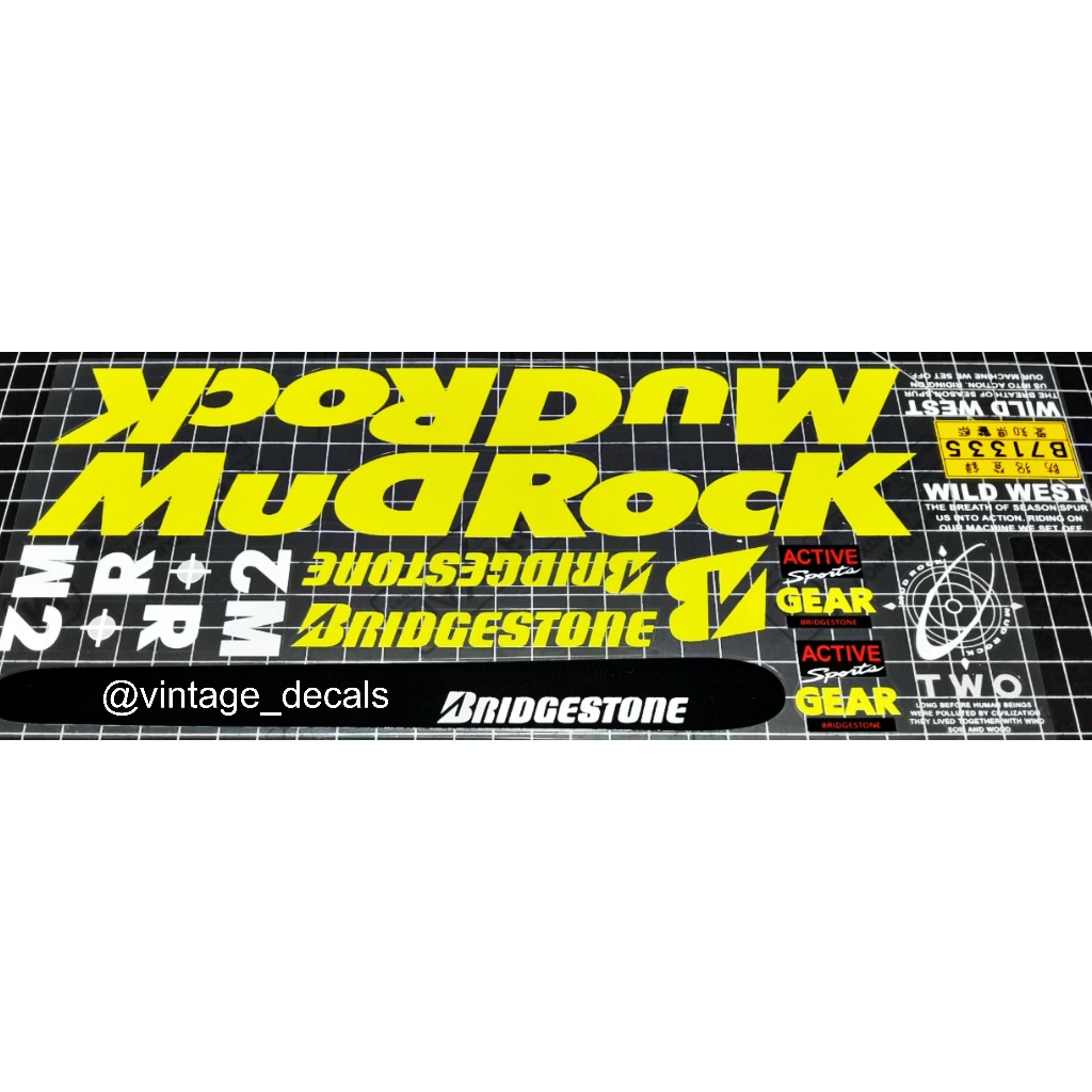สติ๊กเกอร์ทดแทน bridgestone mudrock MR2 MR-2