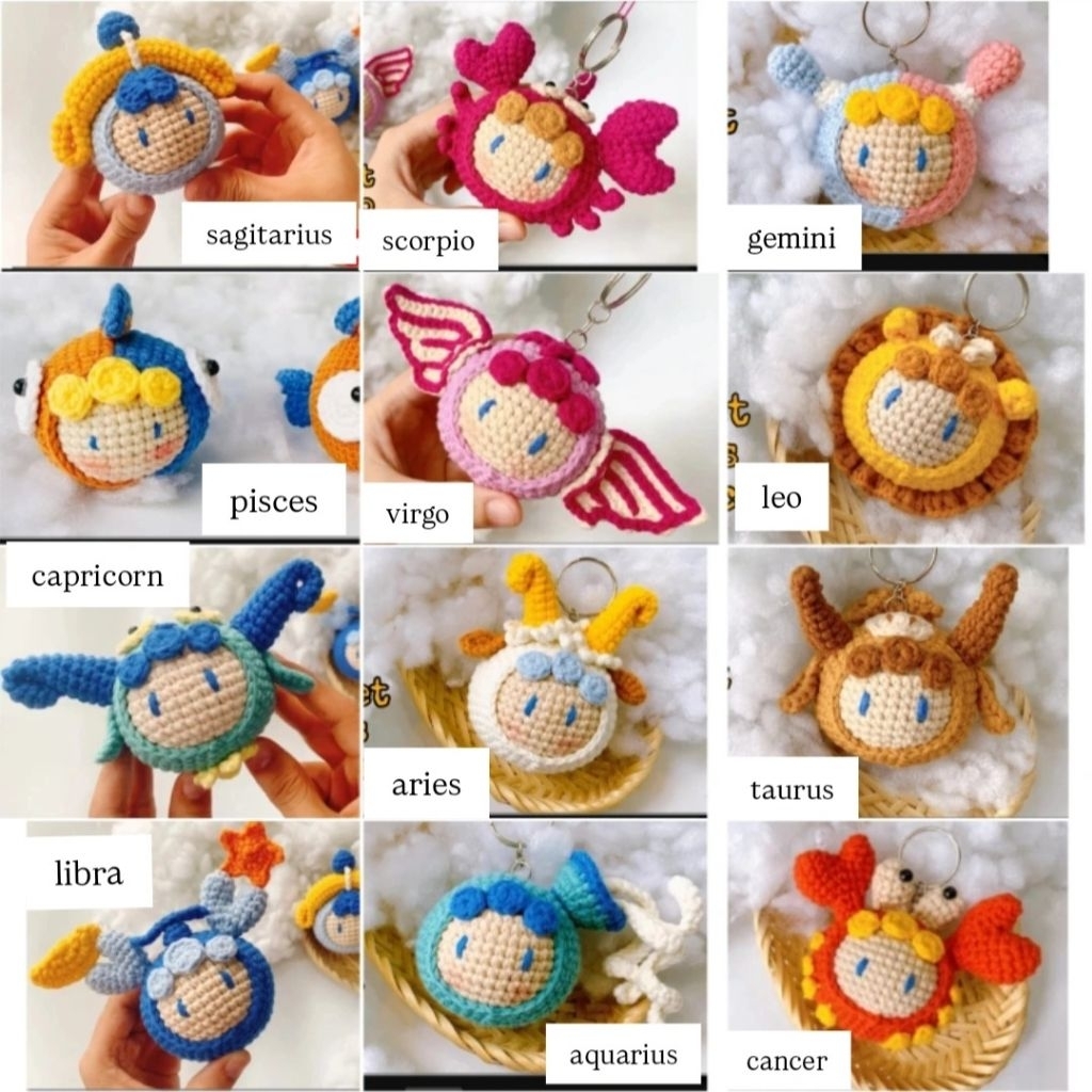 [BCROCHET] ZODIAC KEYCHAIN CROCHET