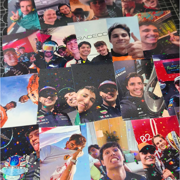 F1 FE Selca สติกเกอร์โฮโลแกรม Star Mando Oscar Ollie Esteban Carlos Alex Isack Max George Yuki Ferna