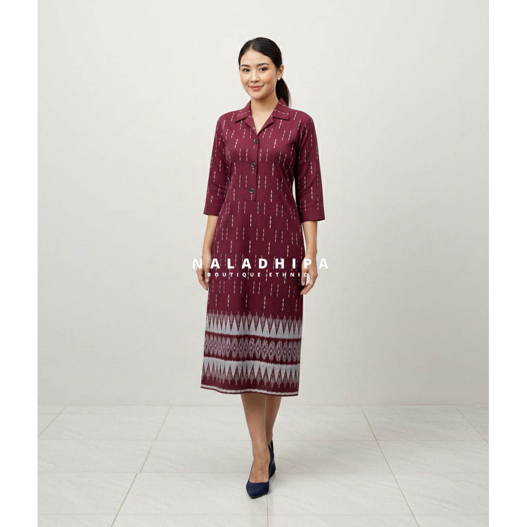 KEMEJA NALADHIPA WOVEN DRESS (KINASIH DRESS) COUPLE WOVEN DRESS WITH WOVEN SHIRT