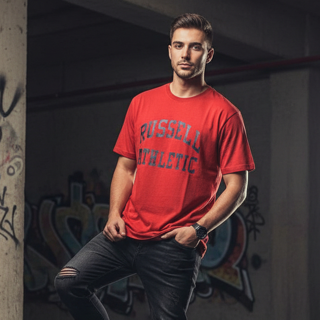 RUSSELL ATHLETIC MENS ARCH GRAPHIC T-SHIRT Original