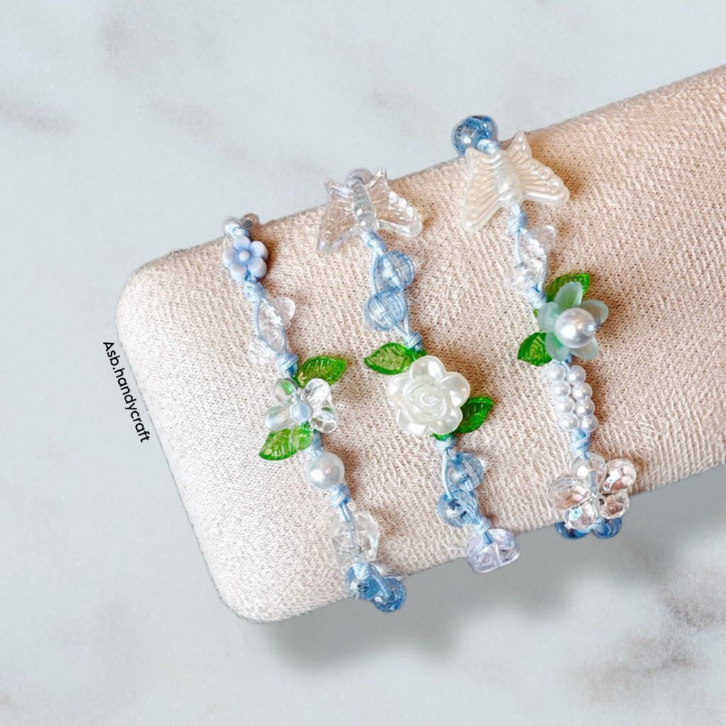 [TG103] 1 ชิ้น - สร้อยข้อมือโมเต้เชือกหยก 1 มม. พรีเมี่ยม