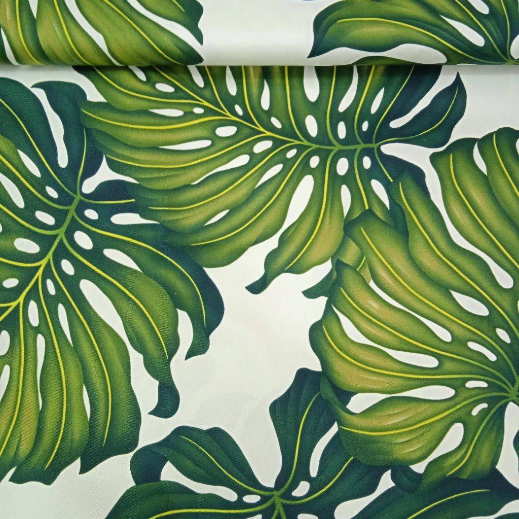 BABY CANVAS TWILL PREMIUM IMPORTED FLORAL LEAF FABRIC MATERIAL