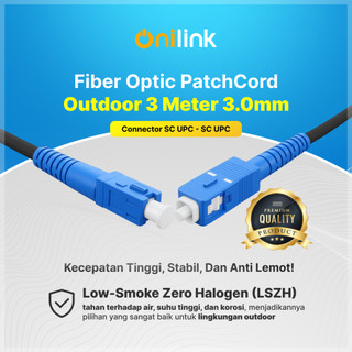 ONILINK KABEL PATCH CORD OUTDOOR HITAM SC UPC 3 METER | DIAMETER 3MM