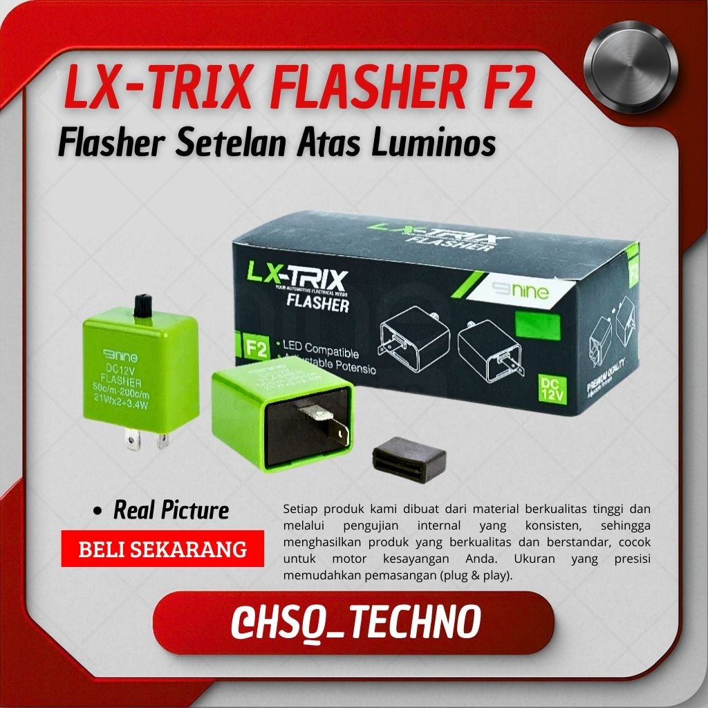 Flasher F2 มอเตอร์ไฟเลี้ยว Led Flasher LUMINOS LX-TRIX Fast Slow Flashing Regulator ORIGINAL 9NINE L