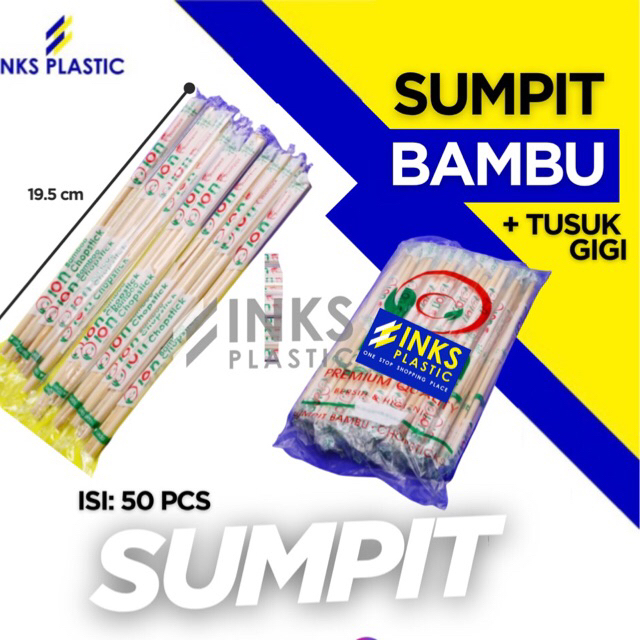 BAMBOO CHOPSTICKS + STERILE TOOTHPACK HYGIENIC CHOPSTICKS