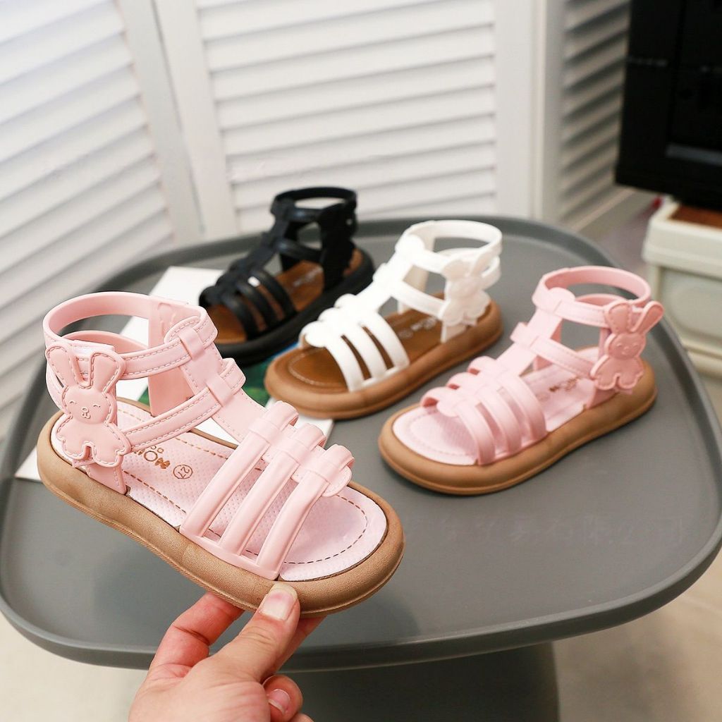 1.1 PUNCAK RUMAH168 SA096 รองเท้าแตะเด็กผู้หญิง รองเท้าแตะสายตุ๊กตาน่ารัก กันลื่น