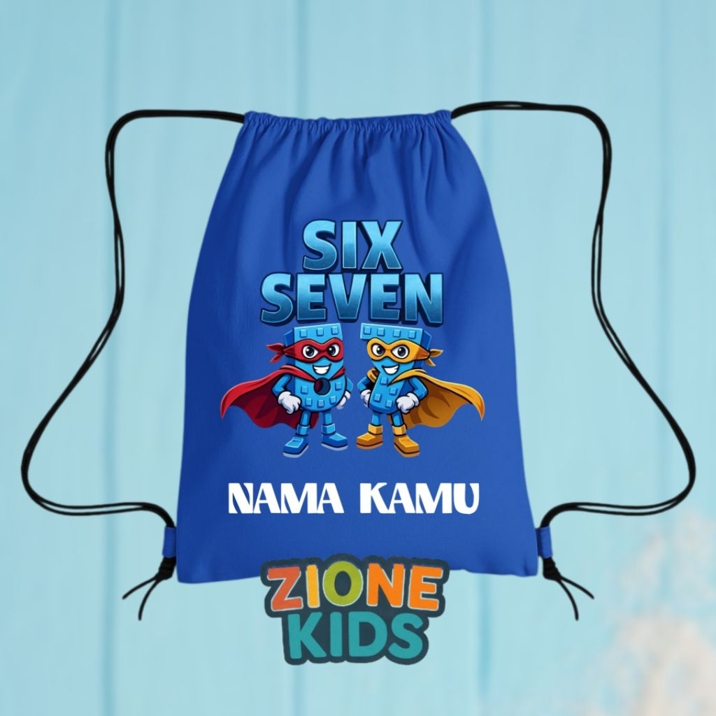 ROBLOX 67 KIDS DRAWSTRING BAG - ROBLOX SIX SEVEN CHARACTER KIDS BACKPACK ฟรีชื่อ