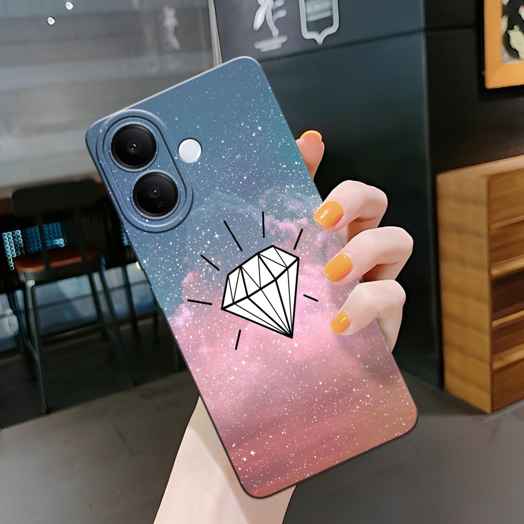 HP ล่าสุด iQOO Z10R 5G 2025 Softcase - เคสเพชรแฟชั่น - เคส iQOO Z10R 5G 2025 - เคส Pro Camera Silico