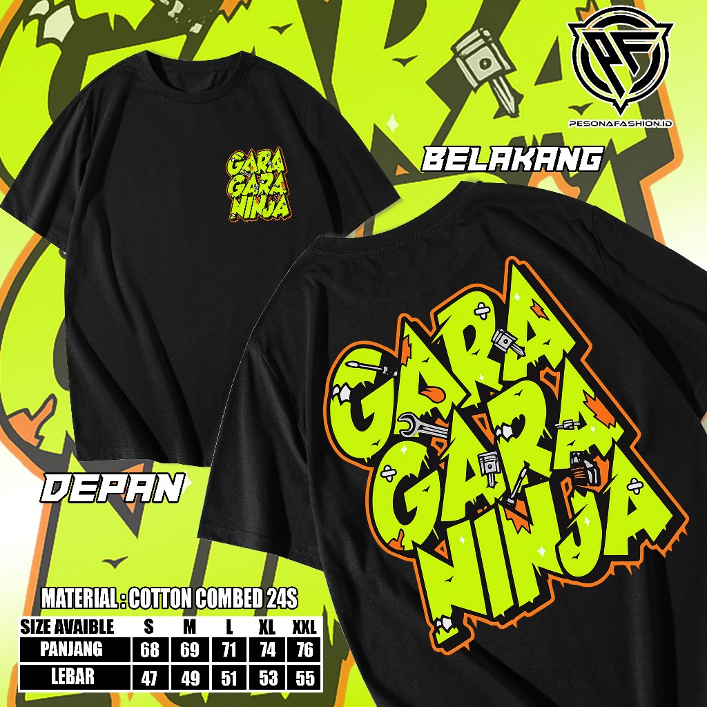 เสื้อยืด Gara Gara 2-Stroke ดั้งเดิมล่าสุดโดยเครื่องแต่งกาย XHAKA.ID
