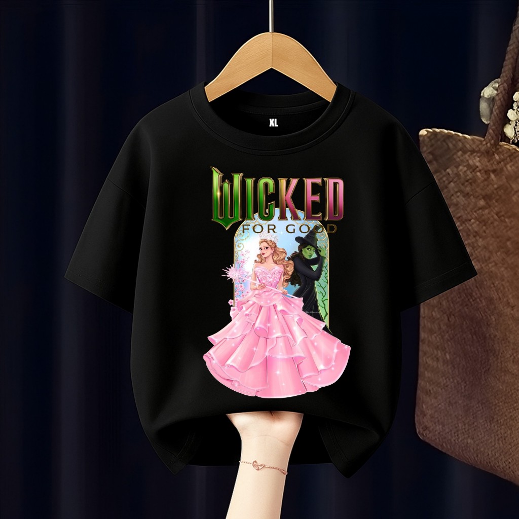 GLINDA WICKED KIDS เสื้อยืดสําหรับชื่อที่กําหนดเองที่ดีฟรี
