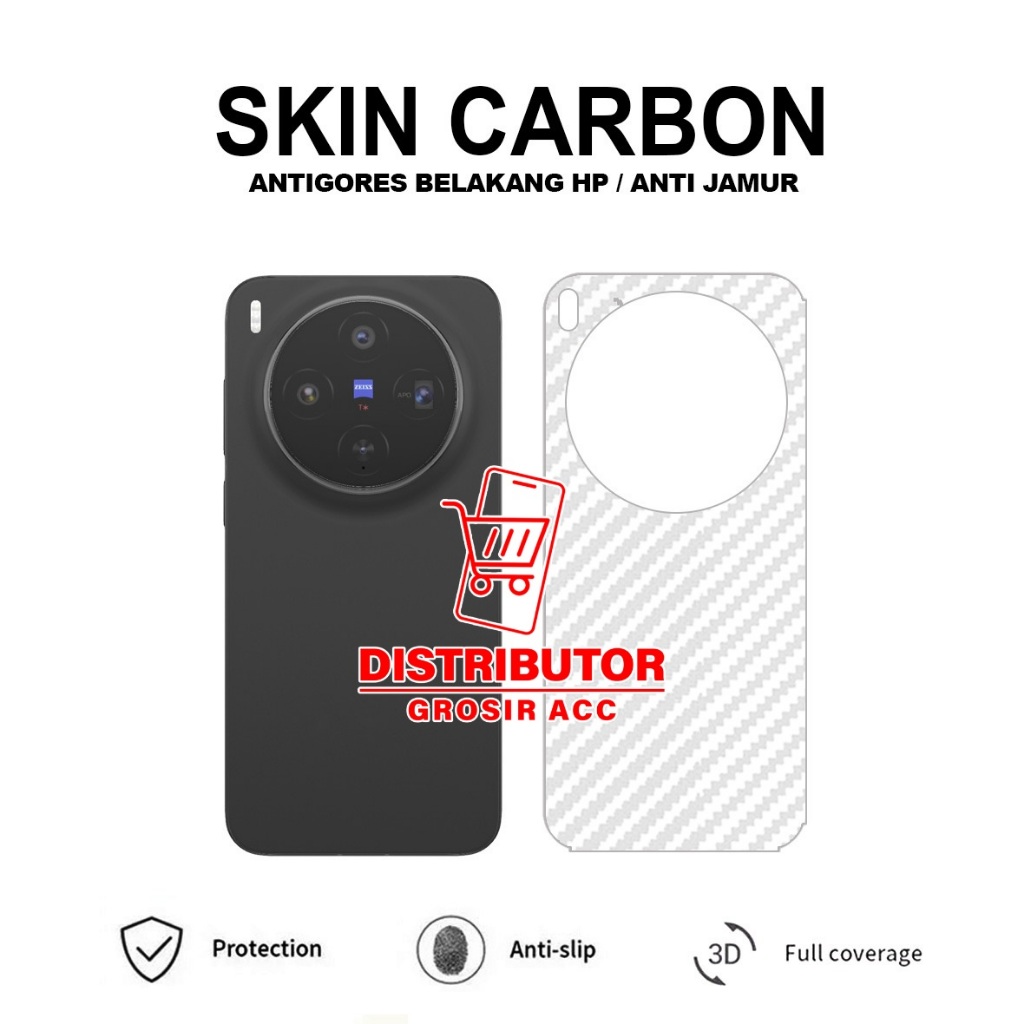 VIVO X300 VIVO X300 PRO VIVO X200 PRO SKIN CARBON TRANSPARENT ANTI-SCRATCH BACK VIVO X300 VIVO X300 
