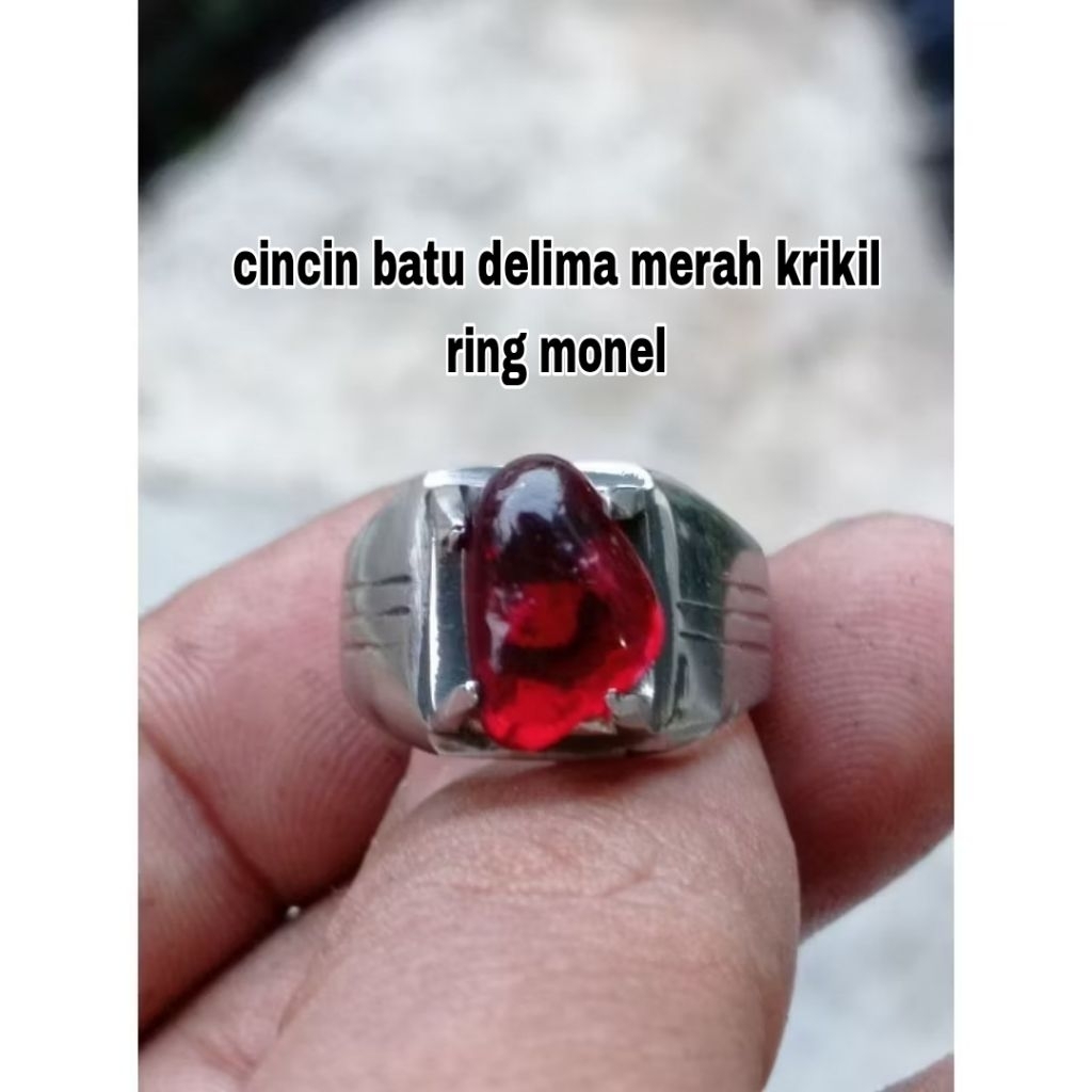 MERAH Siem แหวนทับทิมแดง แหวนโมเนล