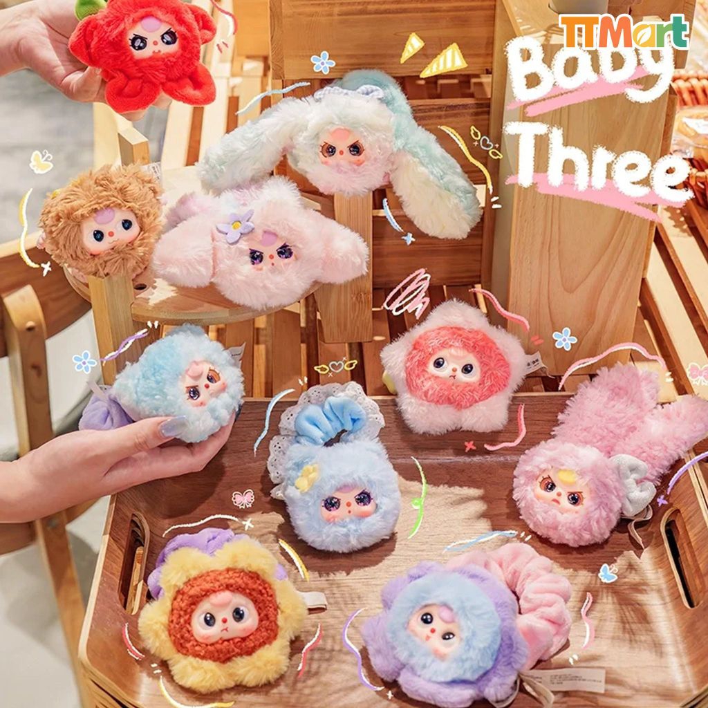 Baby Three Flower Hair Ring / Baby Three Mengeng Hair Tie Original