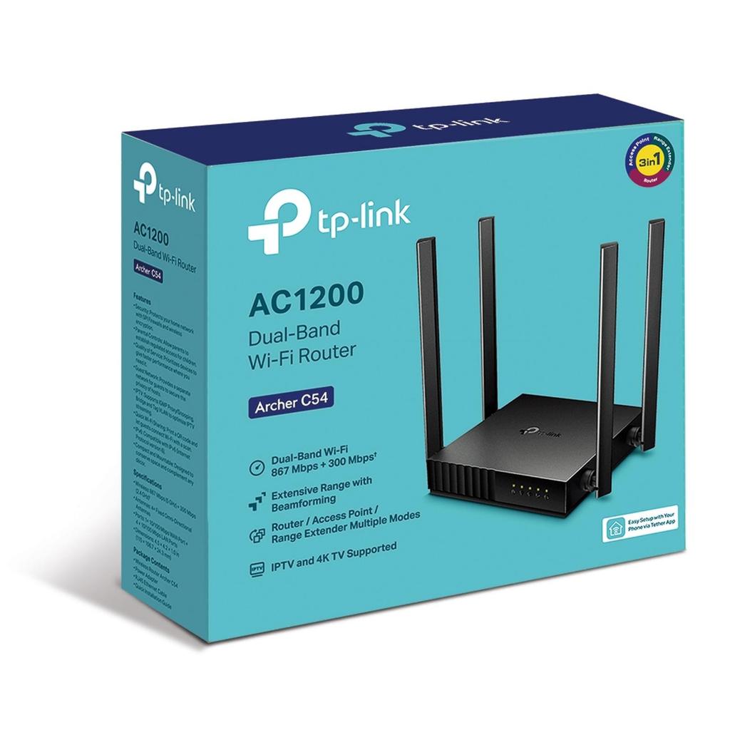 TP-Link Archer C54 AC1200 เราเตอร์ WiFi DualBand พร้อมสัญญาณกว้าง 867 Mbps + 300 Mbps และรองรับ IPTV