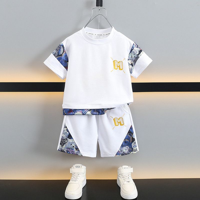 MM Kids Set กางเกงขาสั้นแขนสั้น One Set Boys Fashion / ASGARD777