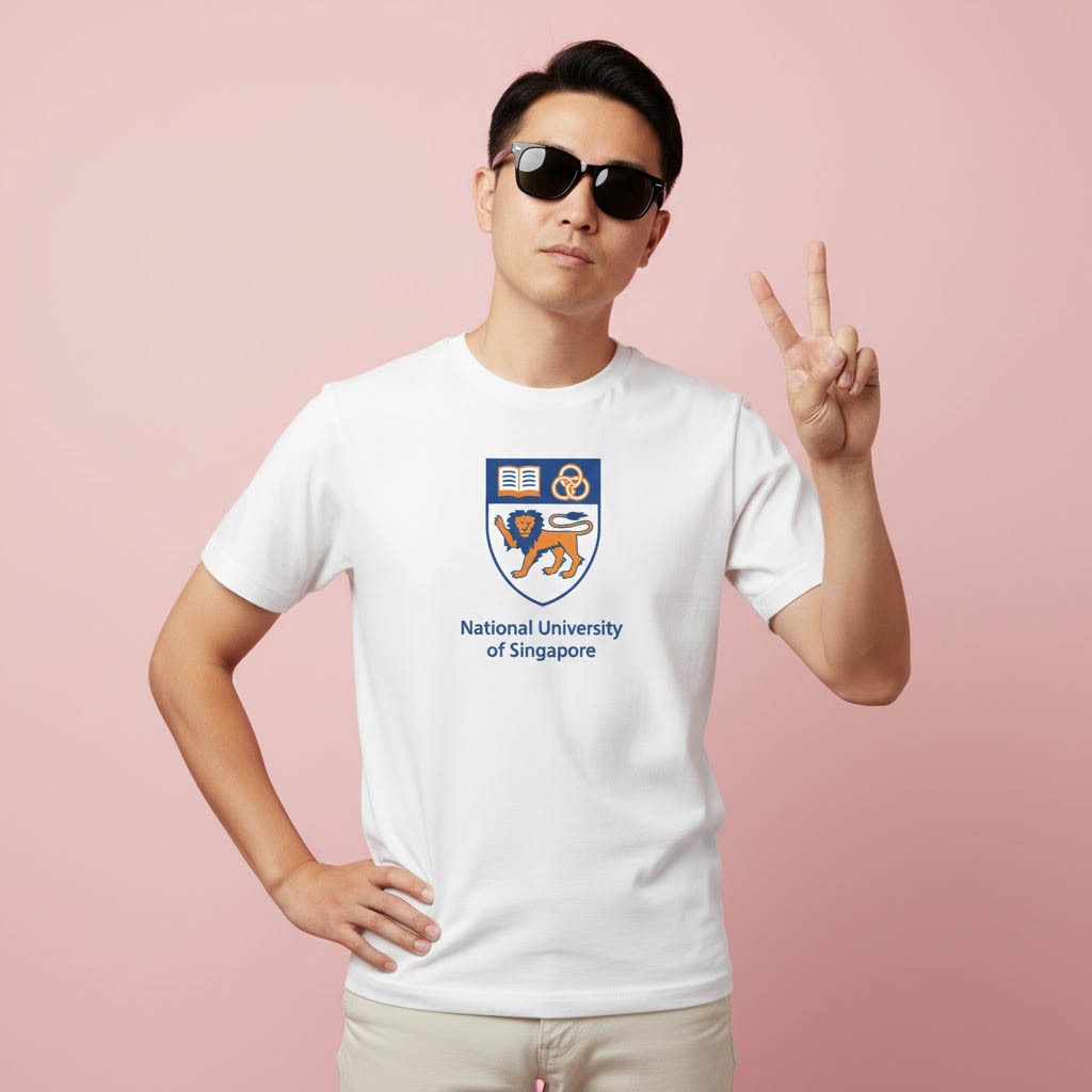 NUS National University of Singapore Premium T-Shirt ผ้าคอตตอนแขนสั้นและแขนยาว