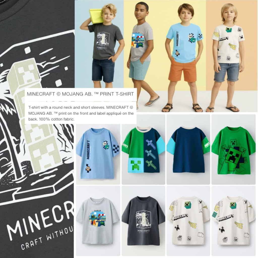 HEYKIDDY – เสื้อยืด ZRA MNC สําหรับเด็กผู้ชาย 6-16 ปี รหัส SPLIT
