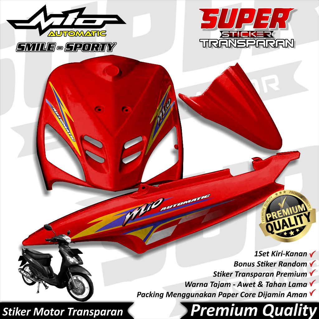 สติ๊กเกอร์ใส Mio Smile / Mio Sporty Anti-Fade Cool Striping Mio Smile / Mio Sporty Striping Yamaha M