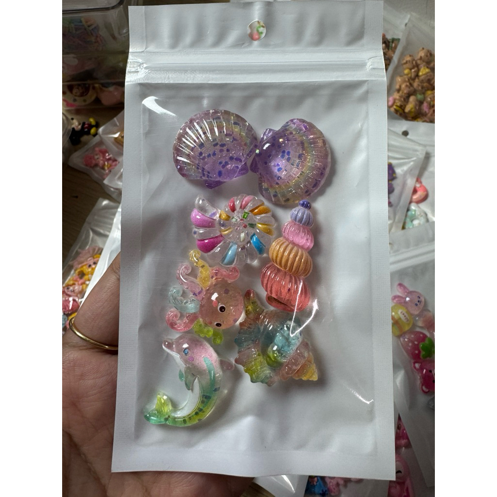 Rainbow Sea Biota Character Clay Bead Non-Hole
