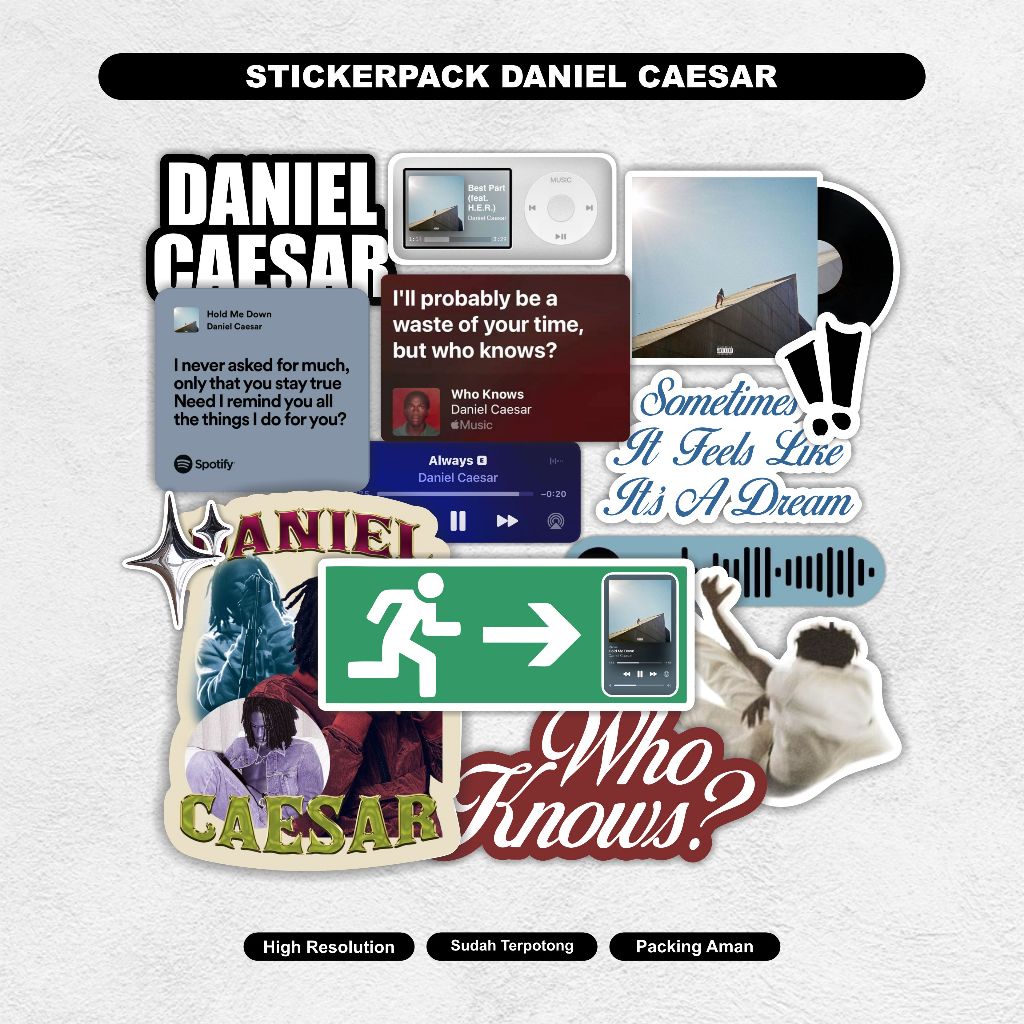 ใหม่ล่าสุด DANIEL CAESAR สติ๊กเกอร์ ARE ALREADY CUT, ANTI-FADING