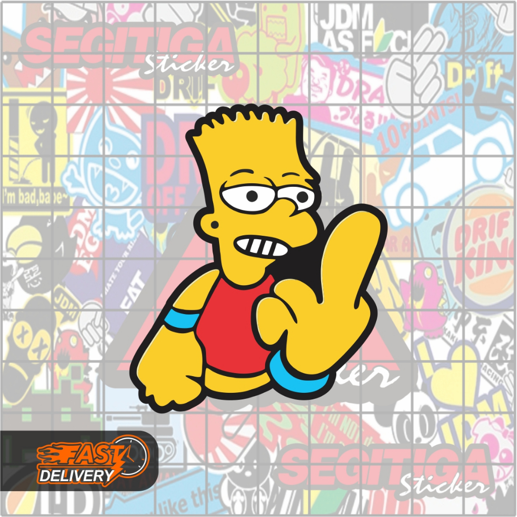 สติ๊กเกอร์ Simpson Fck Bart ขนาด 5 x 6 ซม