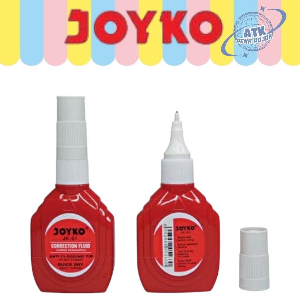 JOYKO น้ํายาแก้ไขเทป / น้ํายาลบคําผิด / Tip ex Liquid Jk-01 / Type X jk-01 - 1 ชิ้น
