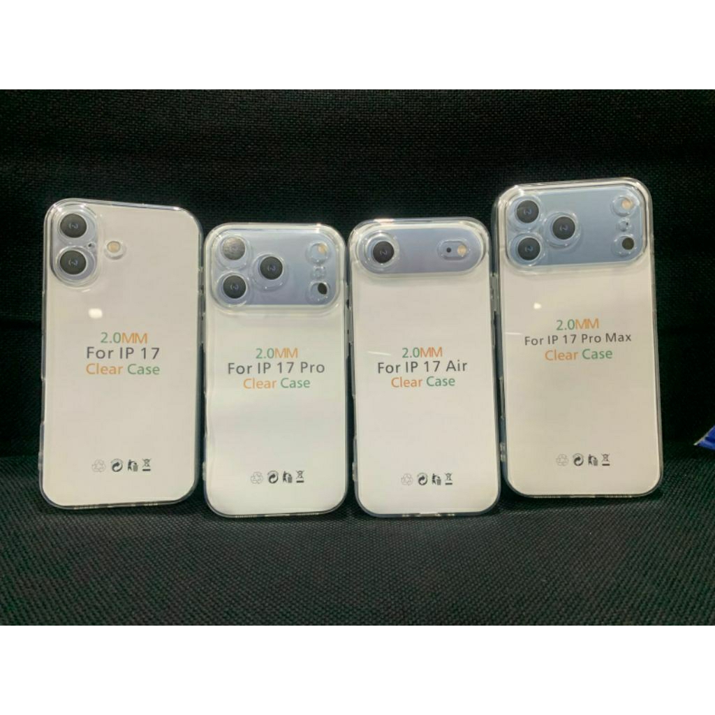 SOFTCASE 2.0 MM CLEAR CASE IPHONE 17 SERIES (IP 17, IP 17AIR, IP 17PRO, IP 17PROMAX)