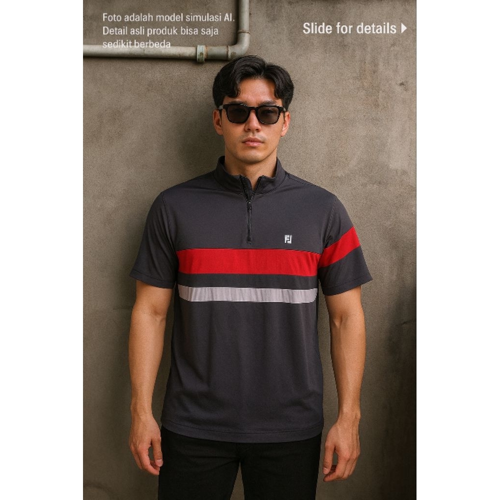 G0LF F00TJ0Y OR1 เสื้อยางยืด ไซส์ L slimfit (P69 x L53)