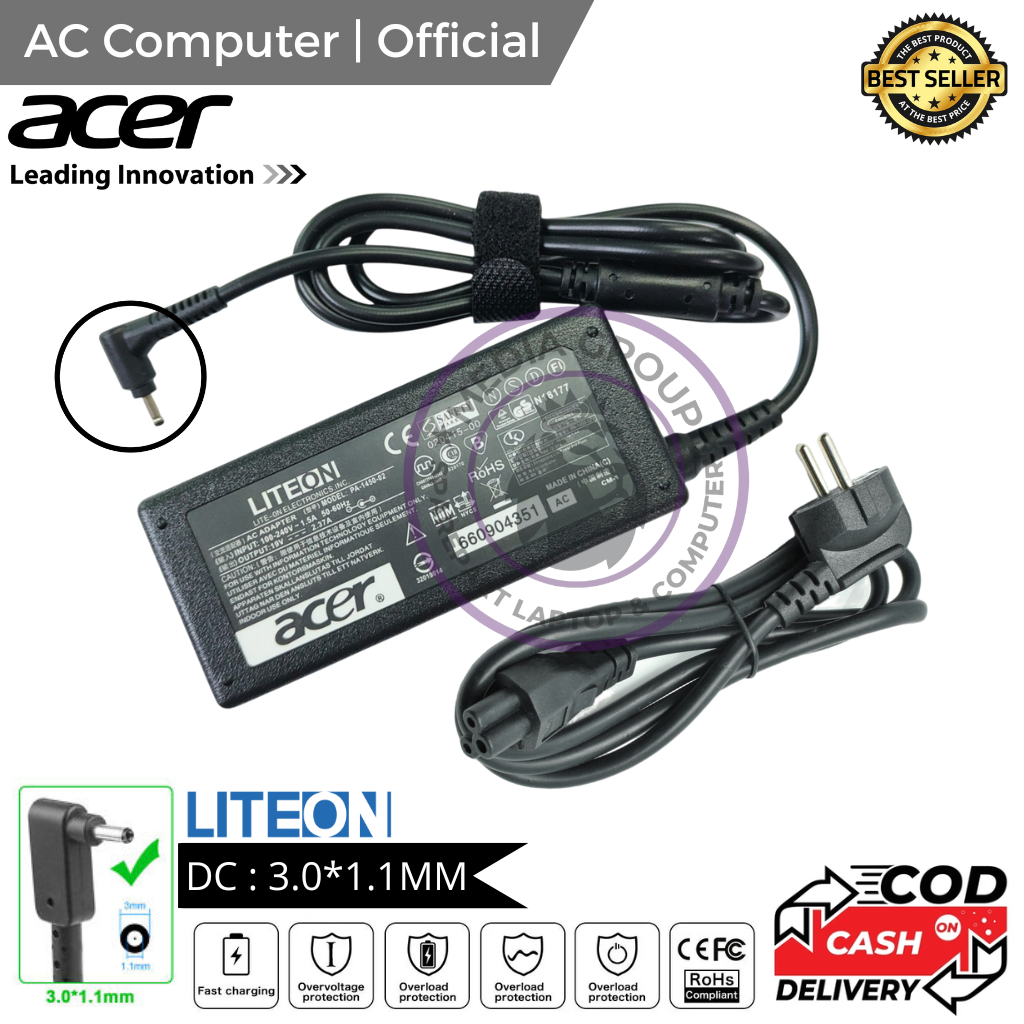 Acer TravelMate P214-51 P214-51G P214-52 P214-53 45W อะแดปเตอร์ชาร์จ