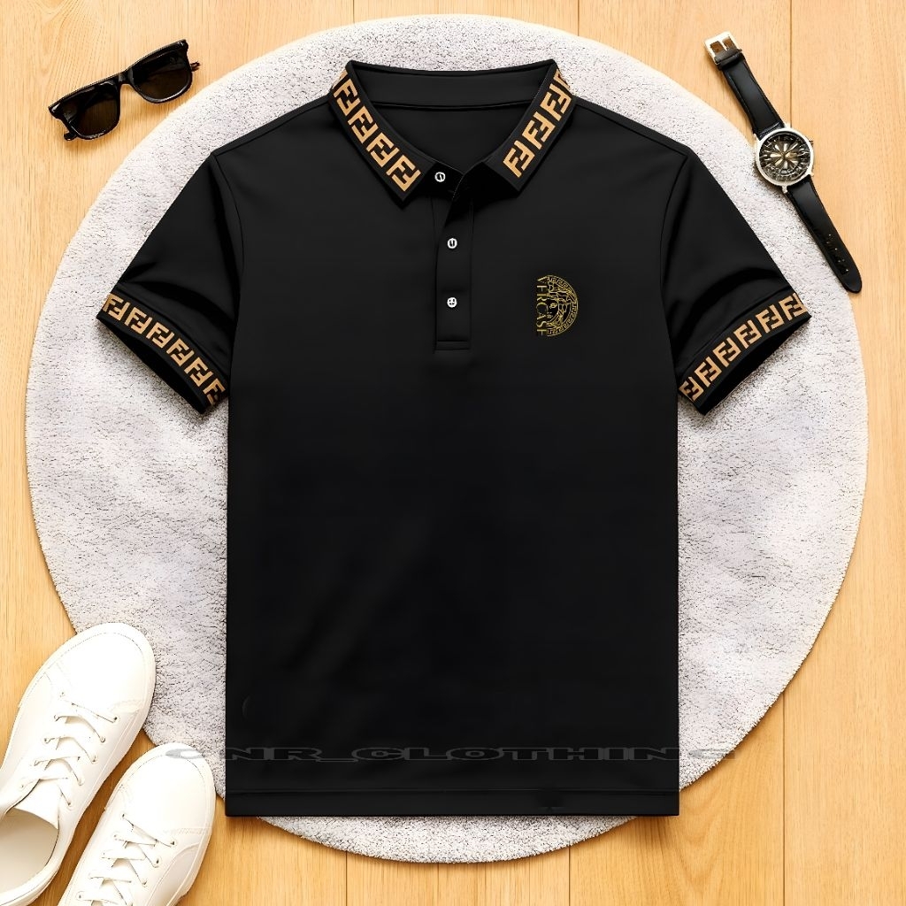 ADULT MENS COLLAR T-SHIRT / เสื้อโปโลผู้ชาย SHORT-SLEEVED WITH THE LATEST COMBINATION COLLAR MOTIF V