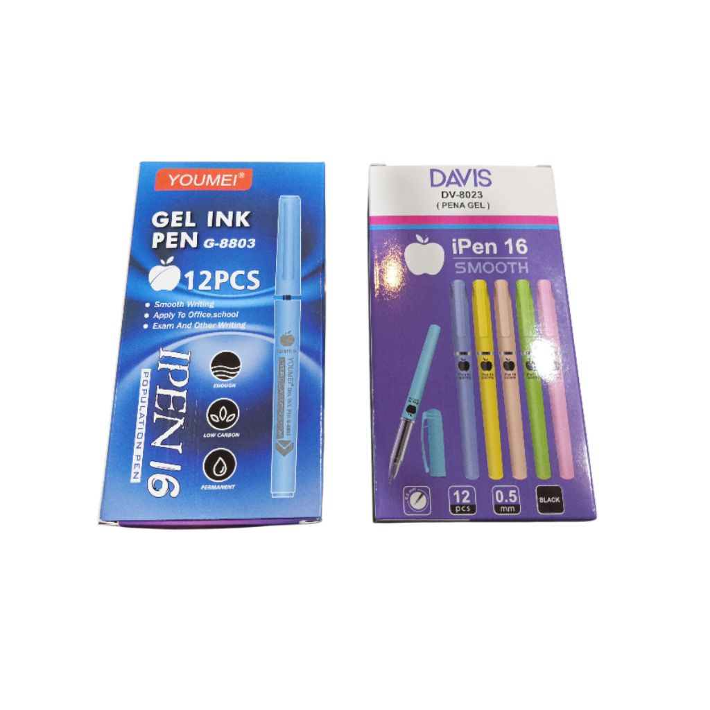 Youmei Gel Pen/Pen/Davis Appel pen ราคาต่อโหล 12 ชิ้น