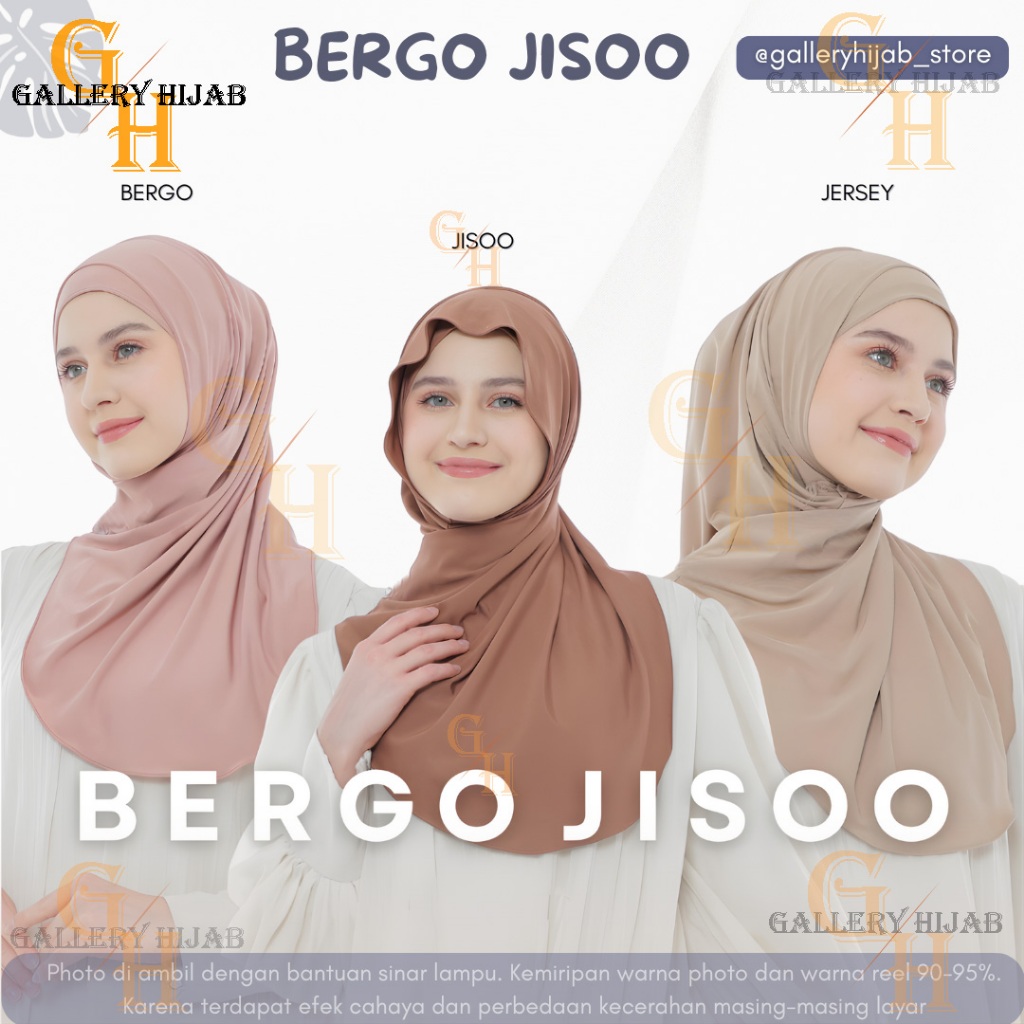 INSTANT HIJAB BERGO HUMA COOLTECH JERSEY MATERIAL MELEYOT PASHMINA TOP สามารถเป็น FOUR รุ่น