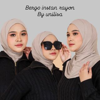 Jilbab Instan Kaos Rayon Kerudung Bergo Instan Size S Hijab Instan Rayon Premium